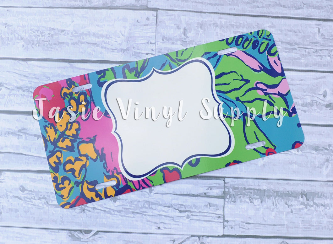 License Plate- Lilly Print 11