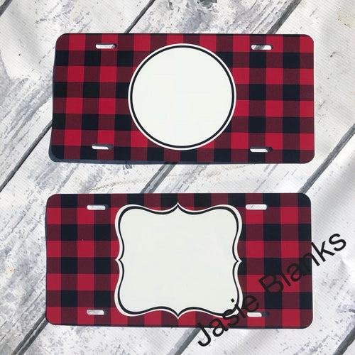 License plate- Buffalo Plaid