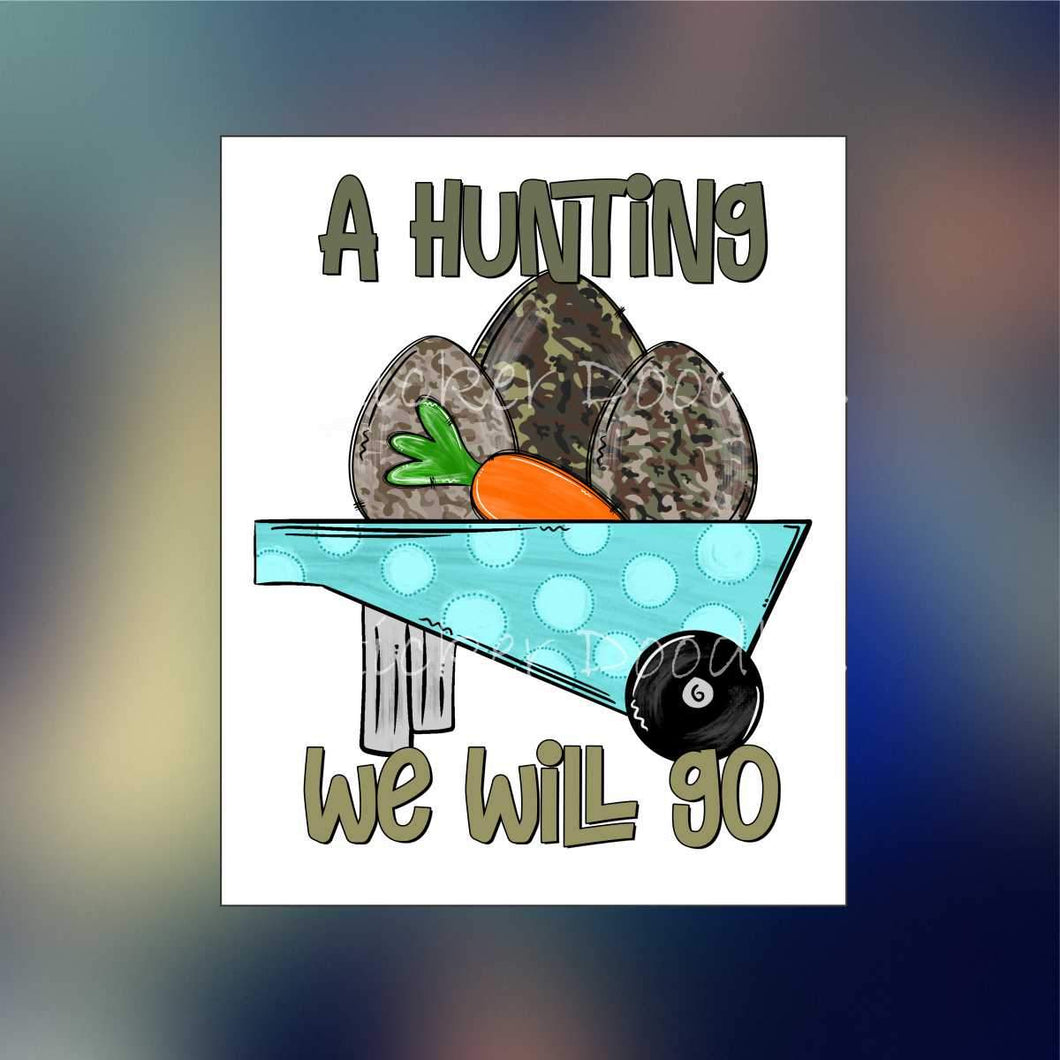 A hunting we will go - Sticker