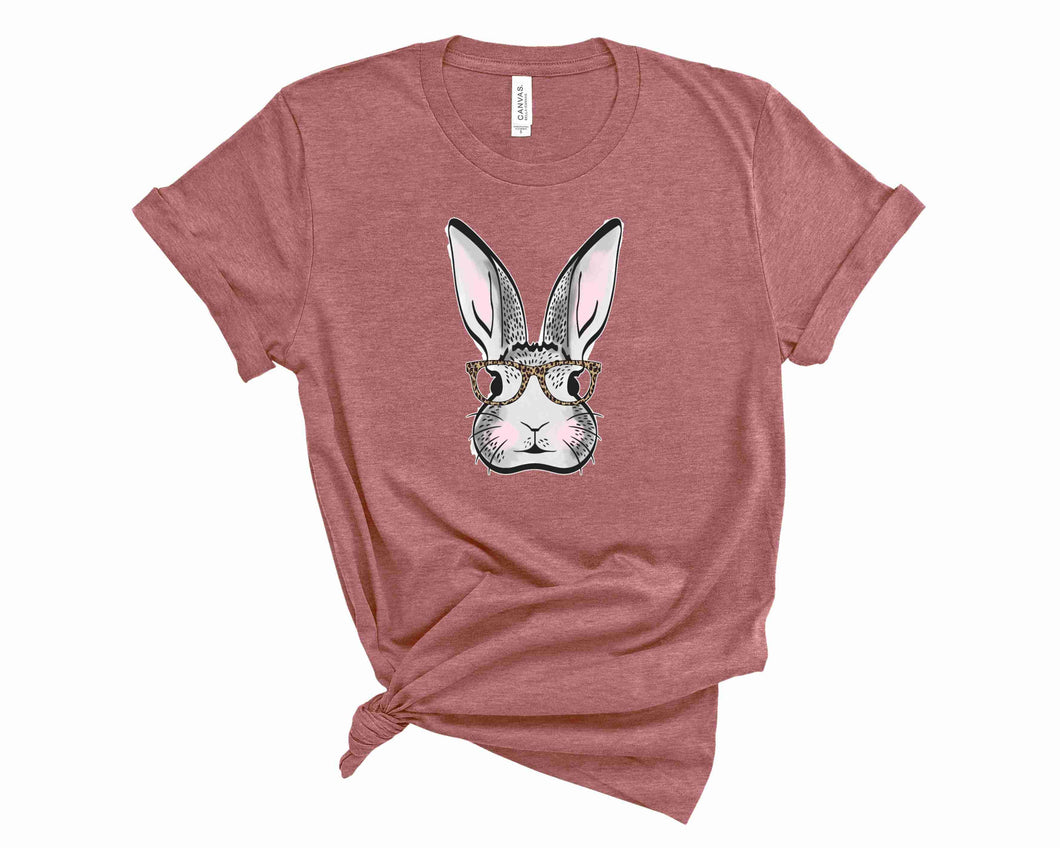 Bunny Leopard glasses  - Graphic Tee