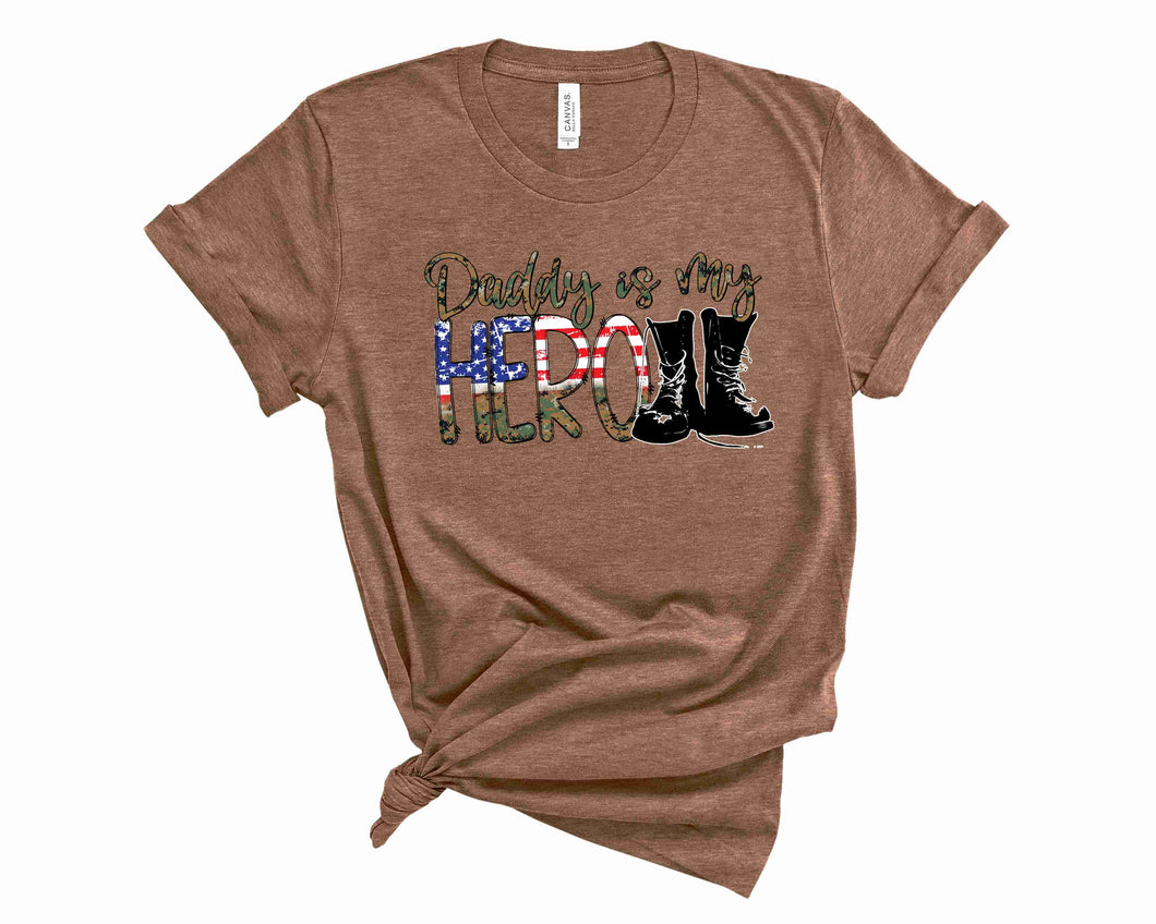 Daddy is my hero brown - Graphic Tee