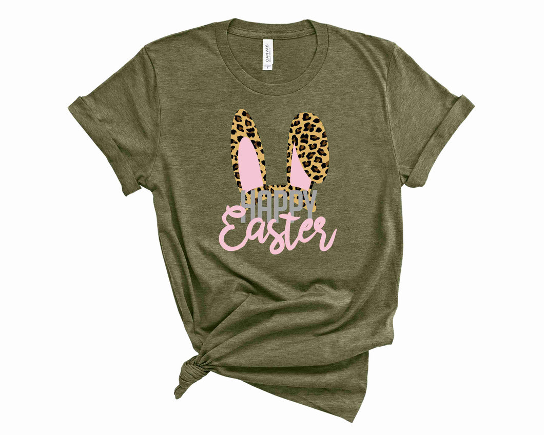Happy Easter leopard Ears - Graphic Tee