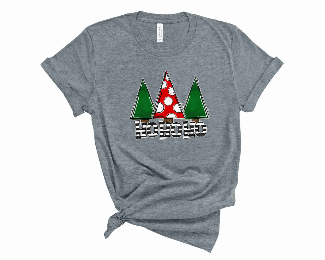Ho Ho Ho- Christmas Trees - Graphic Tee