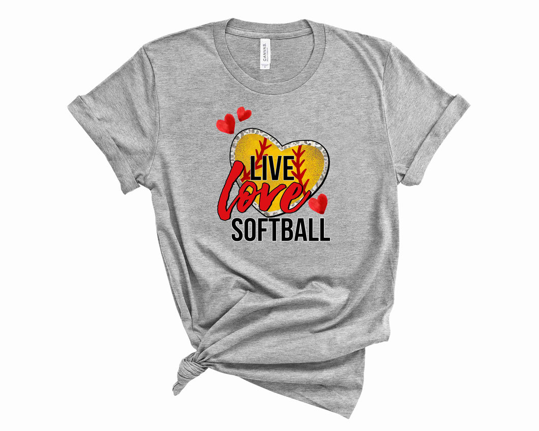 Live love Softball - Graphic Tee