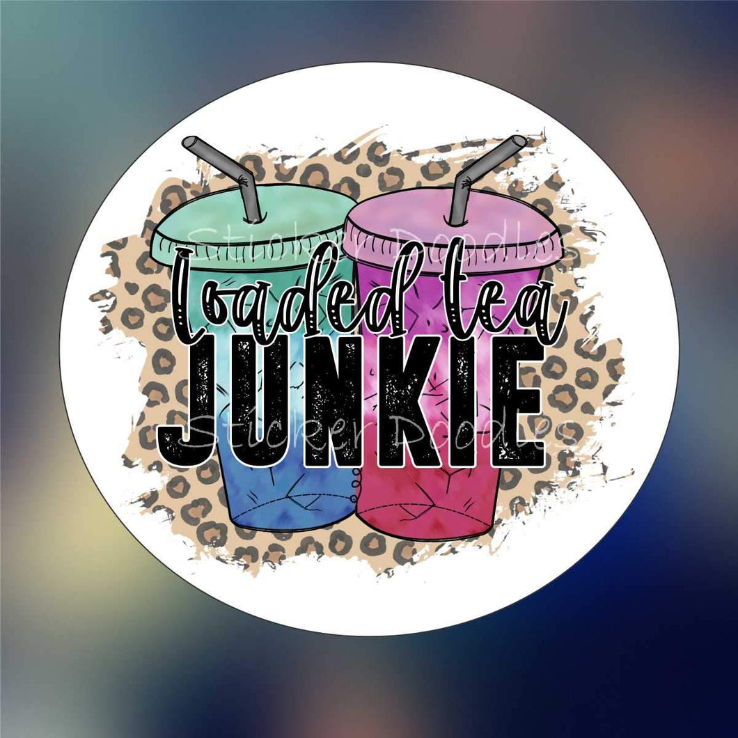 Loaded Tea Junkie - Sticker