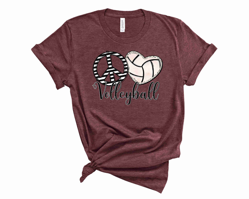 Peace Love Volleyball - Graphic Tee