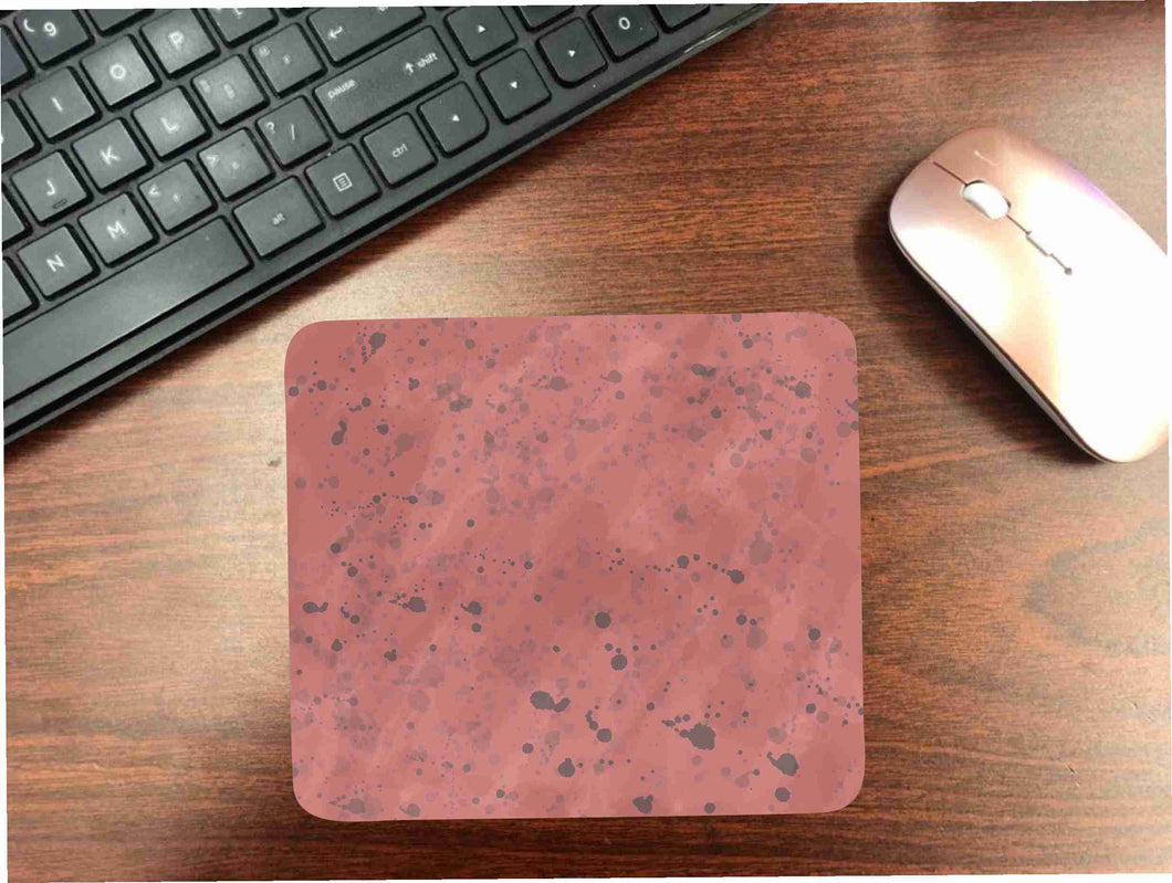 Pink Paint Splatter Mouse Pad