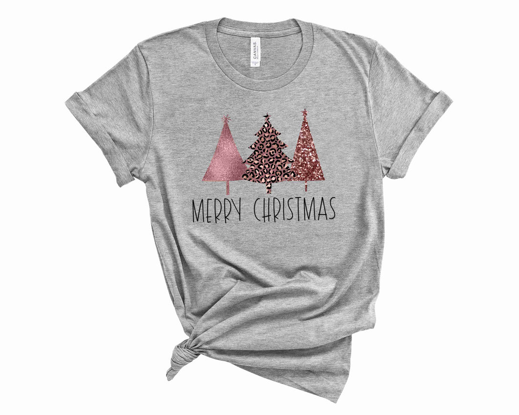 Rose Gold Merry Christmas - Graphic Tee