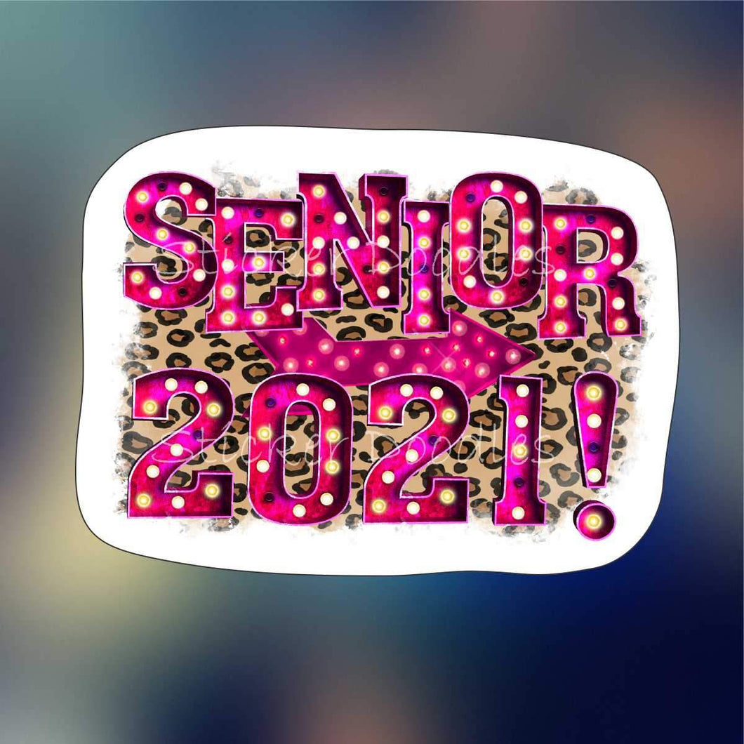 Senior 2021 leopard - Sticker