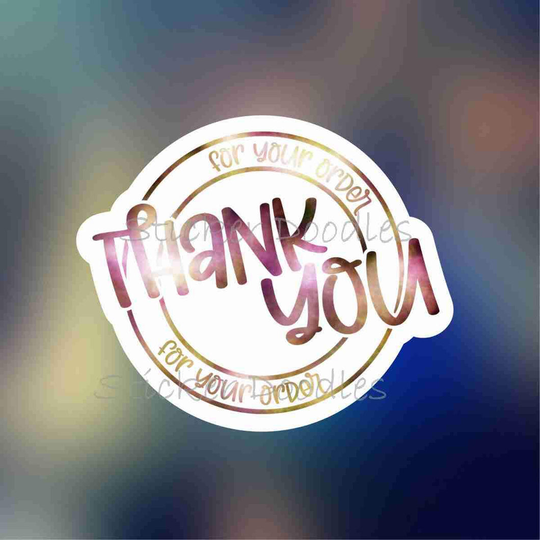 thank you for your order circle - Sticker