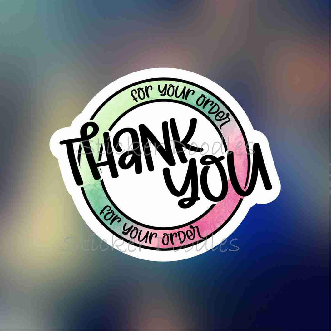 thank you for your order green - Sticker